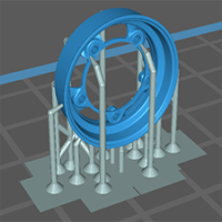 10 Bassett Wheel (Inside) with Lugnuts (STL File)